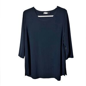 Sympli Navy Jersey Knit Tunic Top